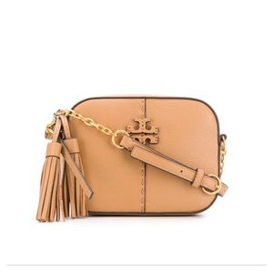 Tory Burch brown leather crossbody bag